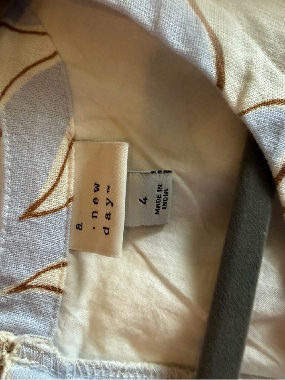 a new day linen and cotton Light Blue and White Floral Mini Dress - Picture 4 of 9